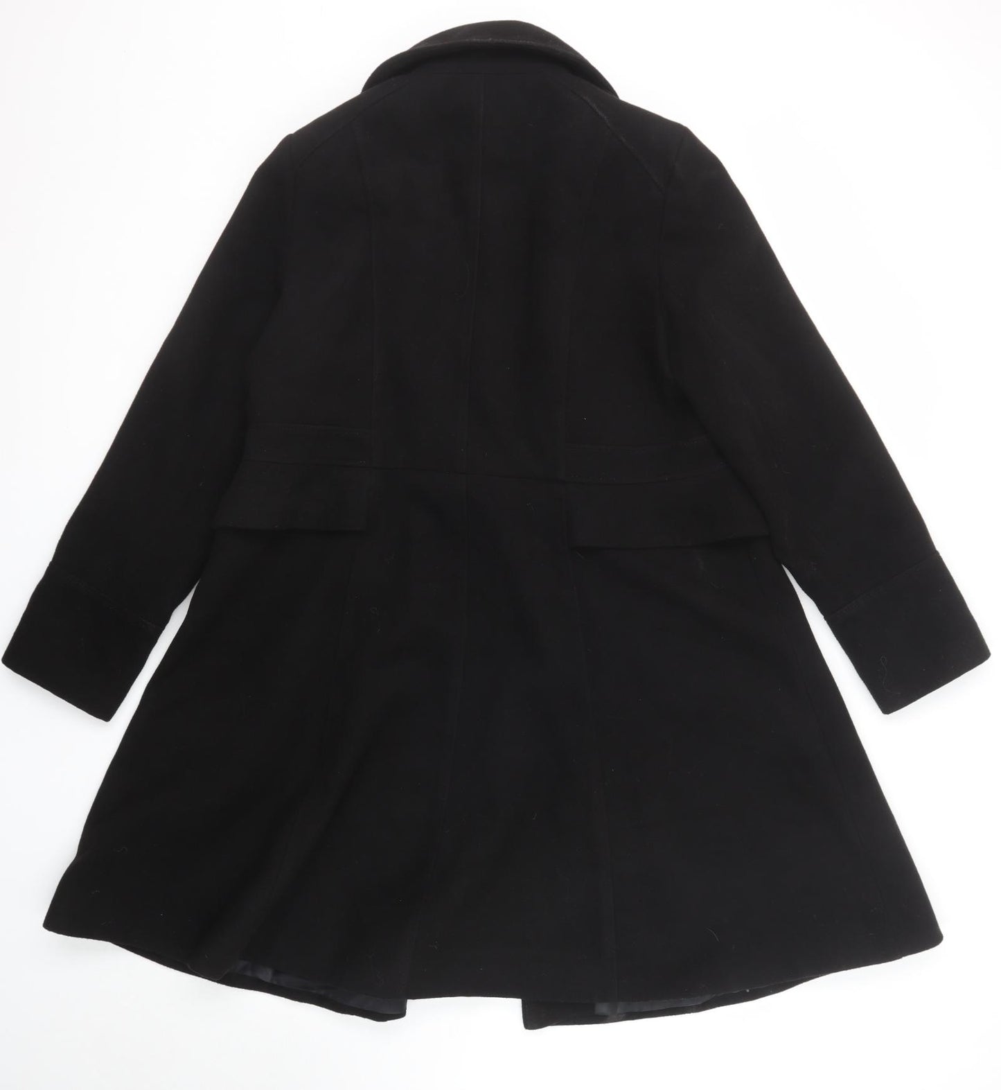 South Womens Black Overcoat Coat Size 20 Button