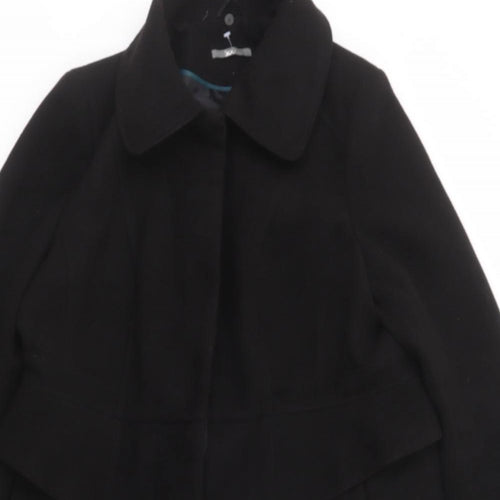 South Womens Black Overcoat Coat Size 20 Button