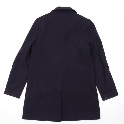 Jack Wills Womens Blue Pea Coat Coat Size 10 Button