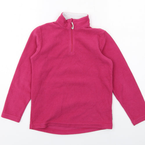 Quechua Girls Pink Polyester Pullover Sweatshirt Size 10 Years Zip
