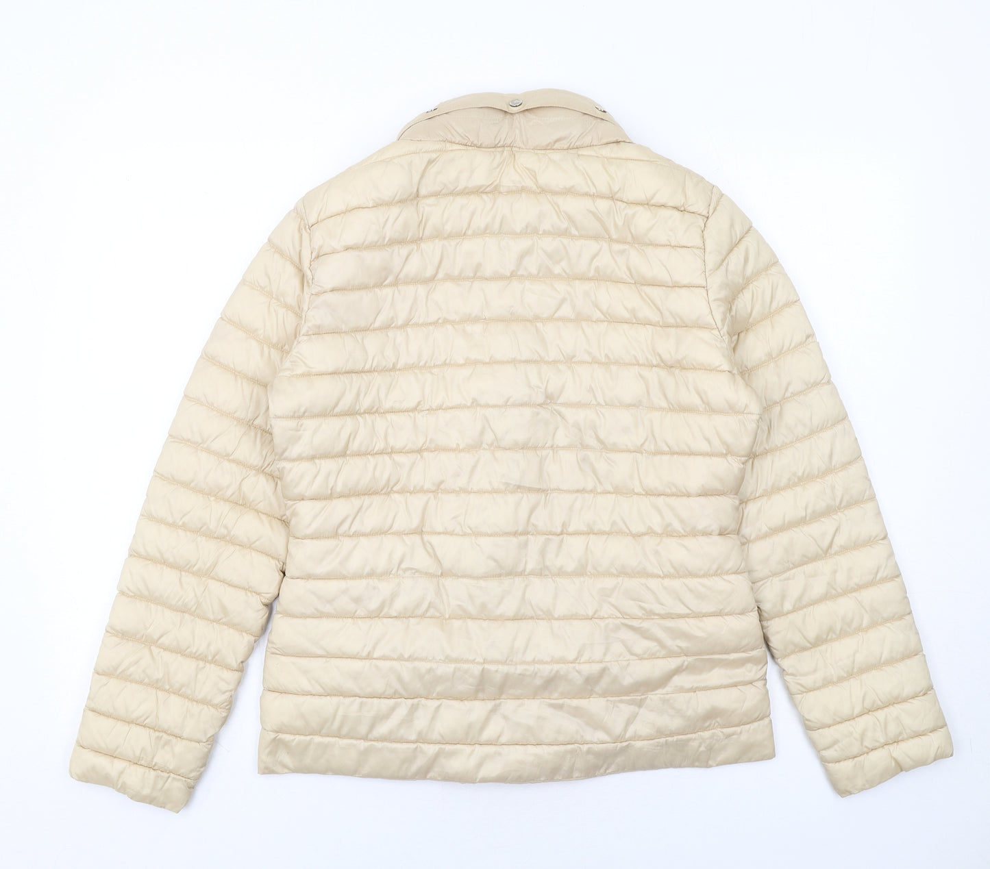 NEXT Womens Ivory Quilted Jacket Size 14 Zip