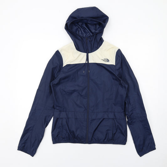 The North Face Womens Blue Windbreaker Jacket Size S Zip