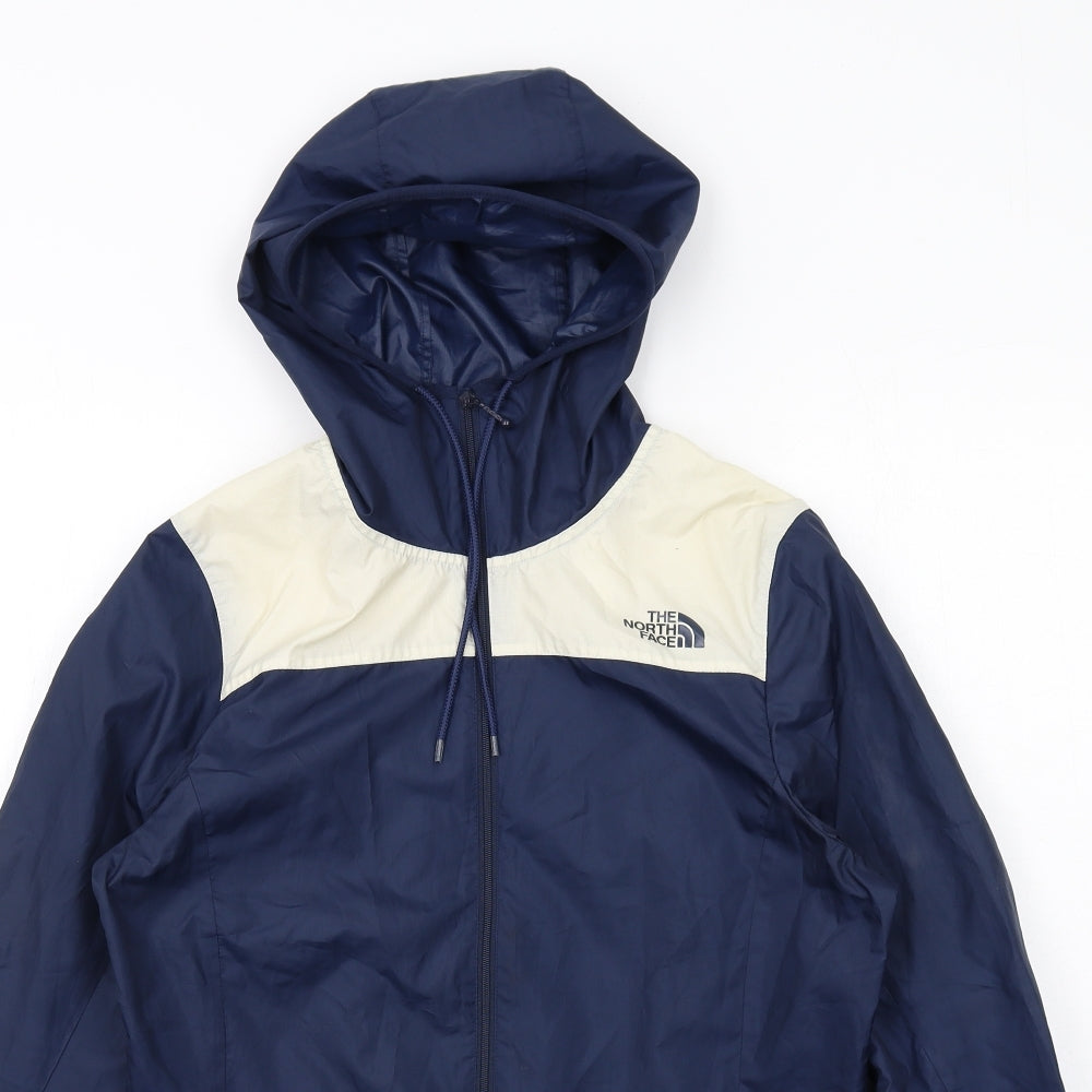 The North Face Womens Blue Windbreaker Jacket Size S Zip