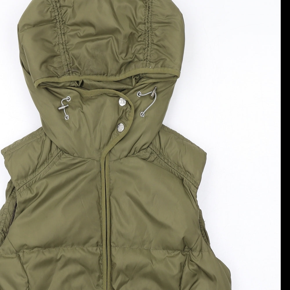 Eddie Bauer Womens Green Gilet Jacket Size L Zip