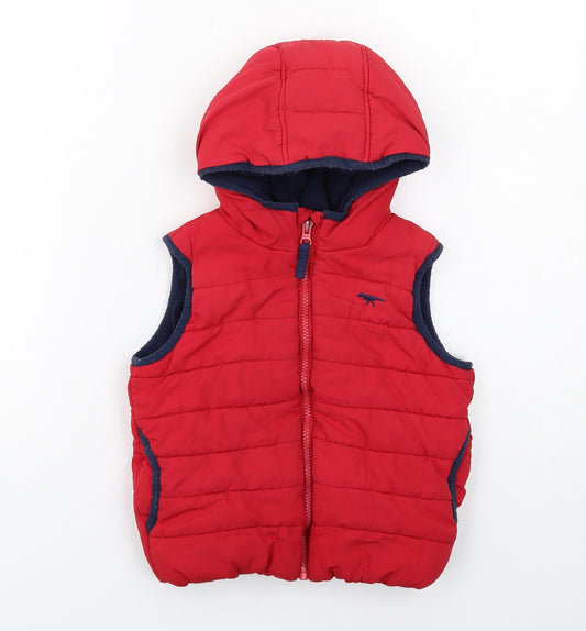 Blue Zoo Boys Red Gilet Jacket Size 4-5 Years Zip