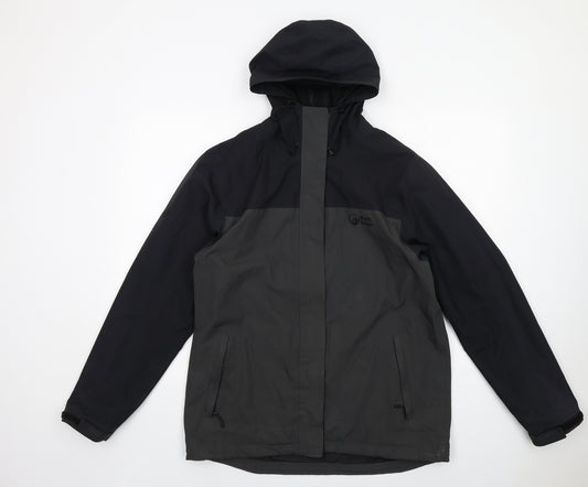 North Ridge Mens Black Windbreaker Jacket Size M Zip