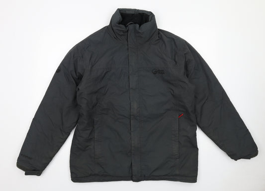 North Ridge Mens Grey Windbreaker Jacket Size L Zip