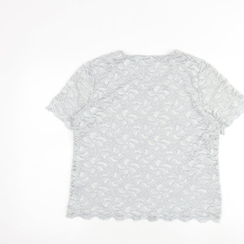 Eastex Womens Grey Polyamide Basic T-Shirt Size 12 Round Neck