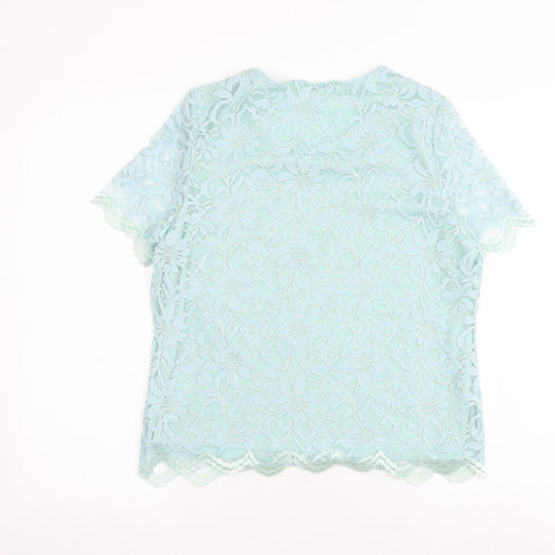 Eastex Womens Blue Polyamide Basic T-Shirt Size 12 Round Neck