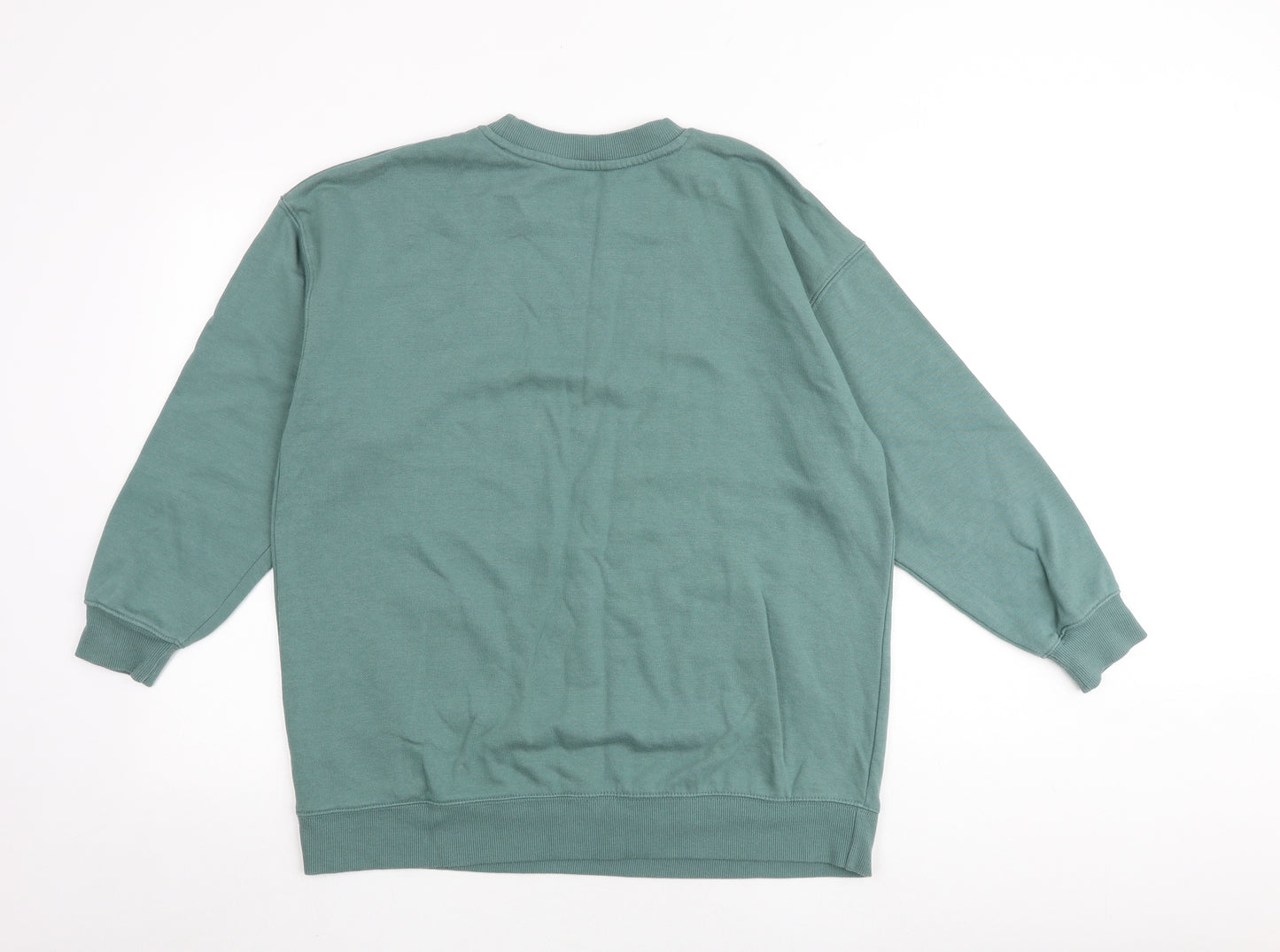 Dunnes Stores Womens Green Cotton Pullover Sweatshirt Size S Pullover