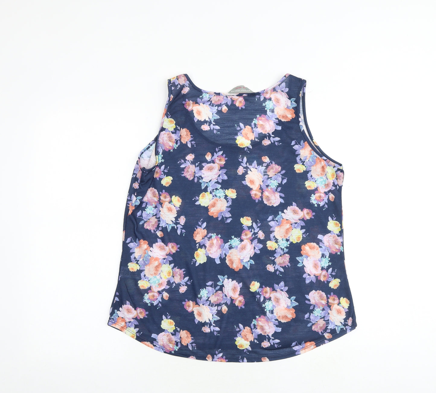 Dorothy Perkins Womens Multicoloured Floral Polyester Basic Tank Size 16 Scoop Neck