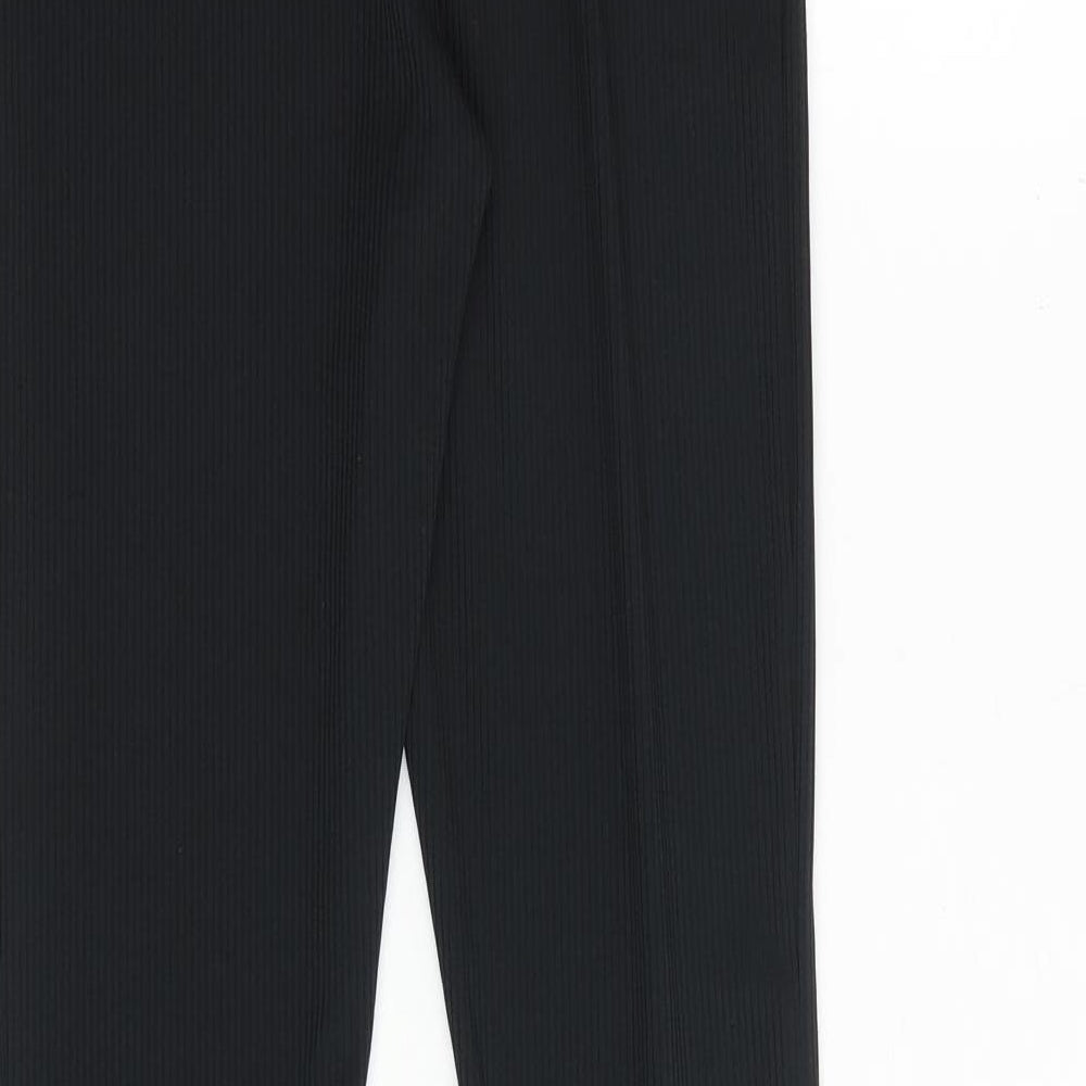 Topshop Womens Black Polyester Trousers Size 10 Regular