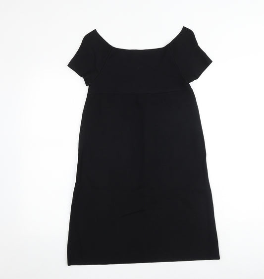 Zara Womens Black Viscose A-Line Size S Round Neck Pullover
