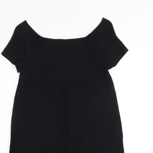 Zara Womens Black Viscose A-Line Size S Round Neck Pullover