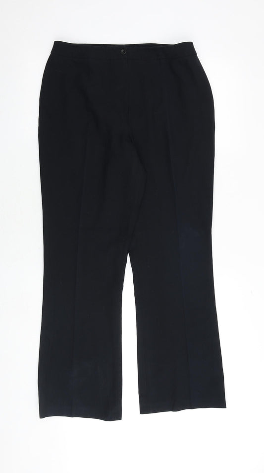 Principles Womens Blue Polyester Trousers Size 12 Regular Zip