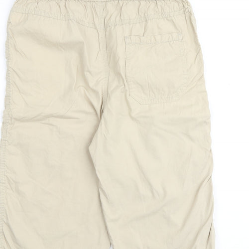 Indigo Girls Beige 100% Cotton Bermuda Shorts Size 14 Years Regular Drawstring