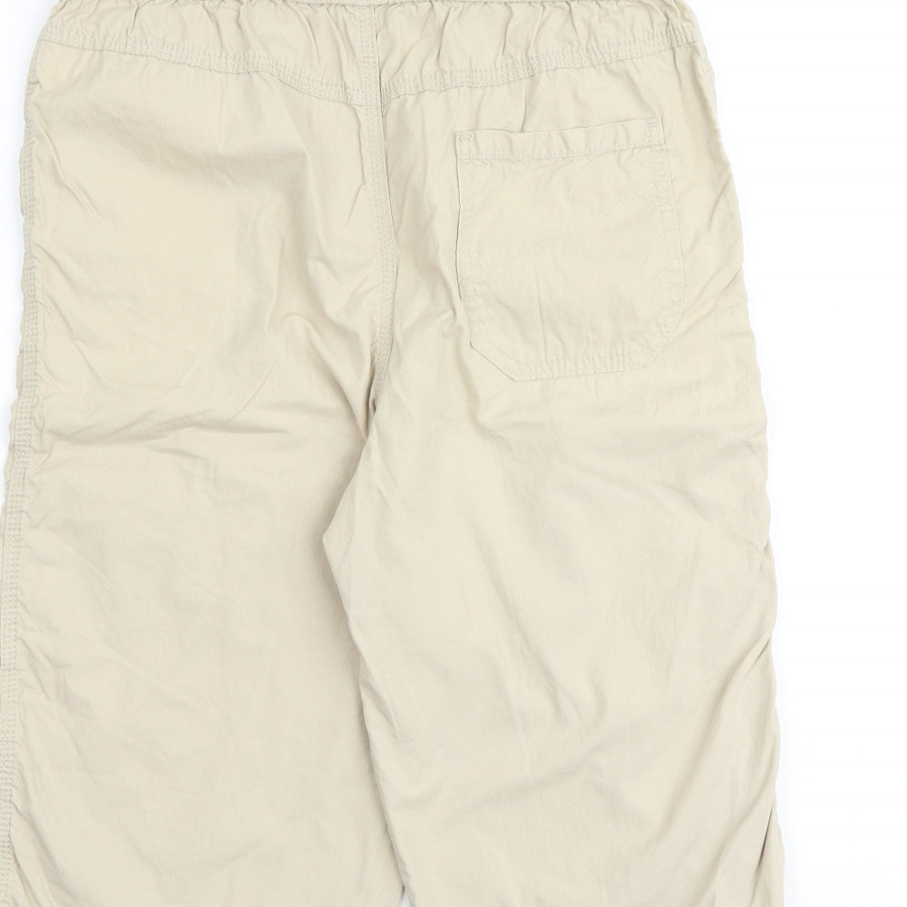 Indigo Girls Beige 100% Cotton Bermuda Shorts Size 14 Years Regular Drawstring