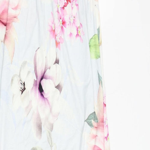 Lipsy Womens Multicoloured Floral Viscose Maxi Size 12 Square Neck Pullover - Strapless