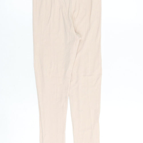 H&M Girls Pink Cotton Jogger Trousers Size 10 Years Regular - Ribbed Leggings