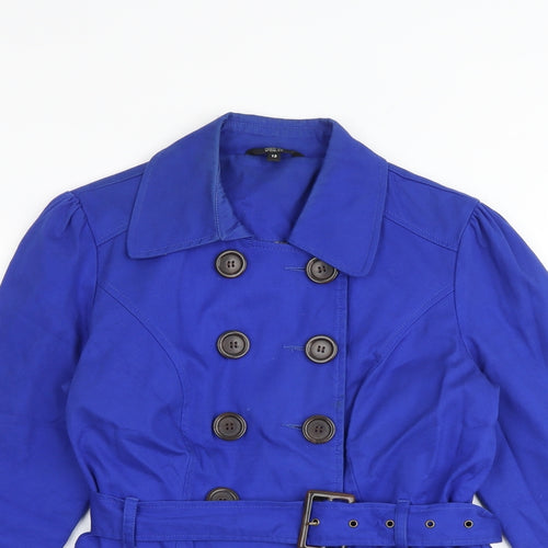 Marks and Spencer Womens Blue Jacket Size 12 Buckle