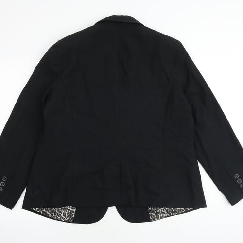 Bonmarché Womens Black Jacket Blazer Size 20 Button