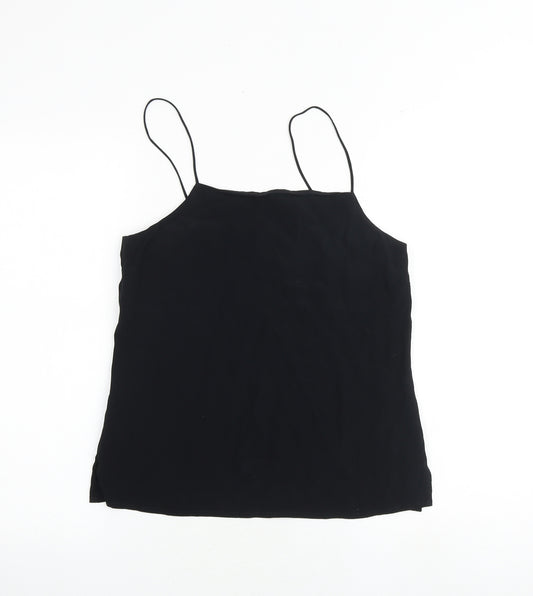 Warehouse Womens Black Polyester Camisole Tank Size S Square Neck