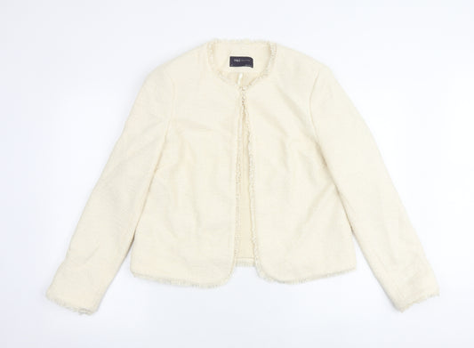 Marks and Spencer Womens Ivory Jacket Blazer Size 10 Hook & Loop