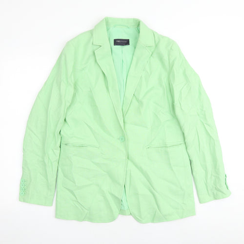 Marks and Spencer Womens Green Jacket Blazer Size 12 Button