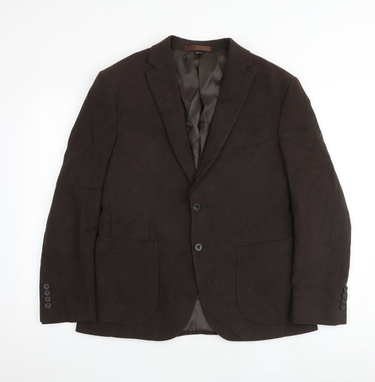 Marks and Spencer Mens Brown Cotton Jacket Blazer Size 40 Regular