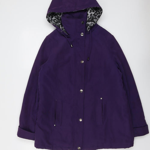 First Avenue Womens Purple Jacket Size 12 Zip