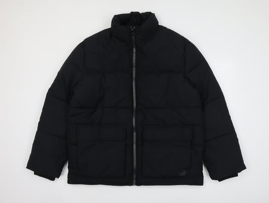 Marks and Spencer Mens Black Puffer Jacket Jacket Size XL Zip