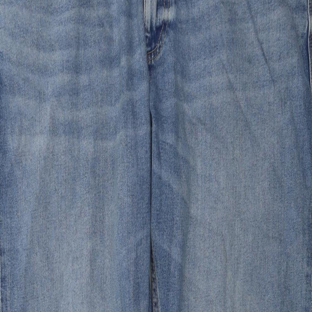 St Michael Mens Blue Cotton Straight Jeans Size 36 in L29 in Regular Button