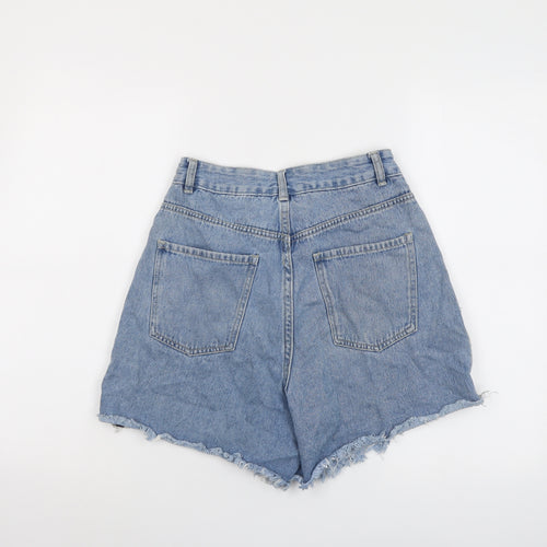Cotton On Womens Blue Cotton Cut-Off Shorts Size 10 L4 in Regular Button