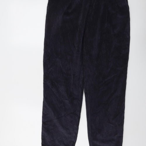 NEXT Womens Purple Polyester Trousers Size 10 L26 in Regular Drawstring