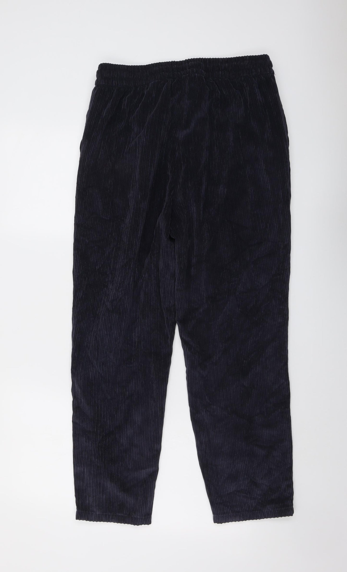NEXT Womens Purple Polyester Trousers Size 10 L26 in Regular Drawstring