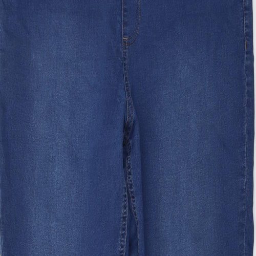 Marks and Spencer Womens Blue Cotton Jegging Jeans Size 18 L28 in Regular