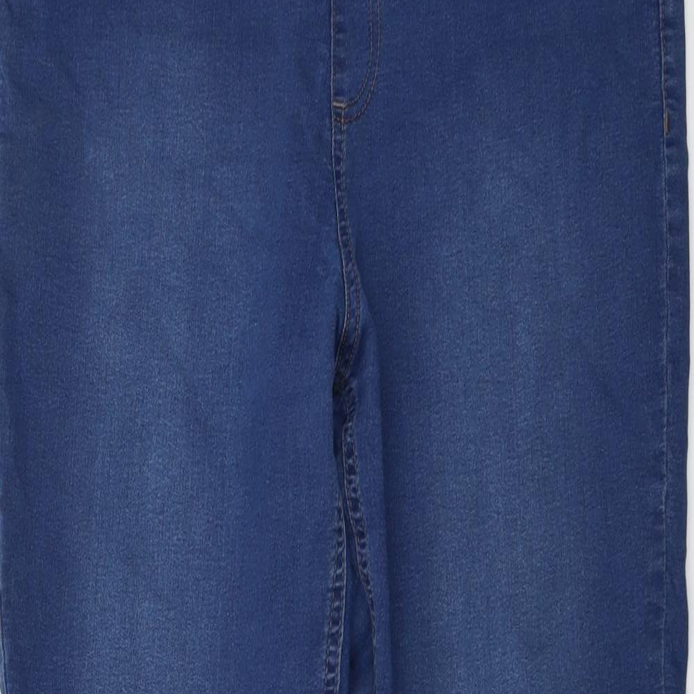 Marks and Spencer Womens Blue Cotton Jegging Jeans Size 18 L28 in Regular