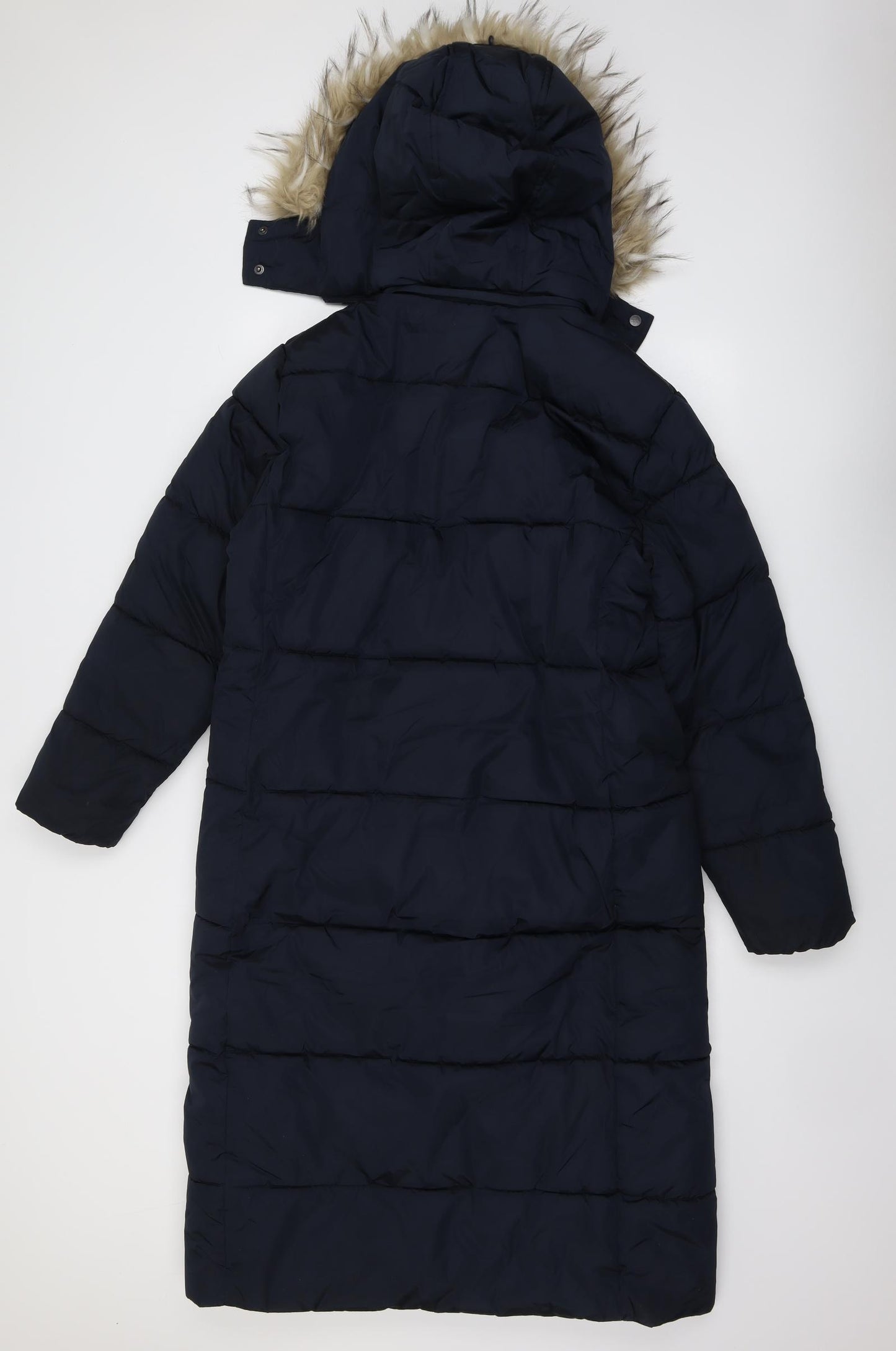 Crew Clothing Womens Blue Quilted Coat Size 12 Zip