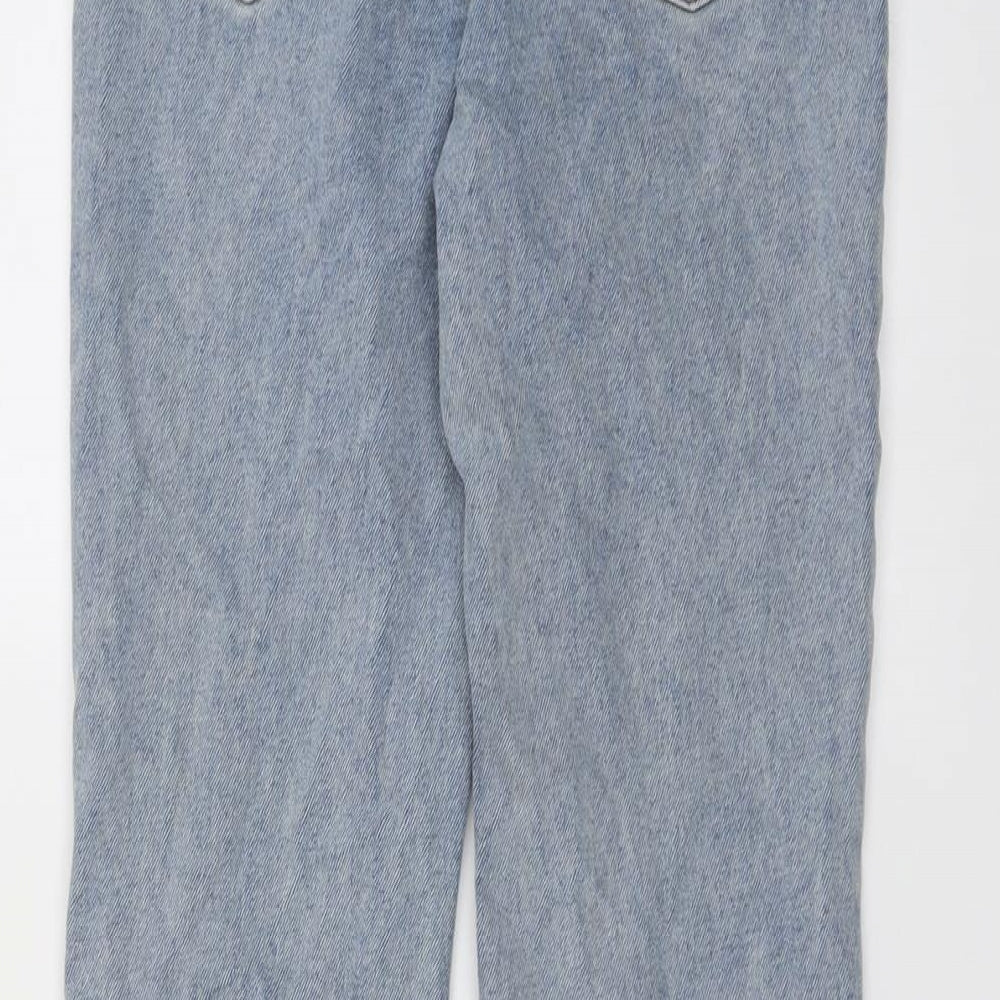 Motel Womens Blue Cotton Flared Jeans Size M L31 in Regular Button