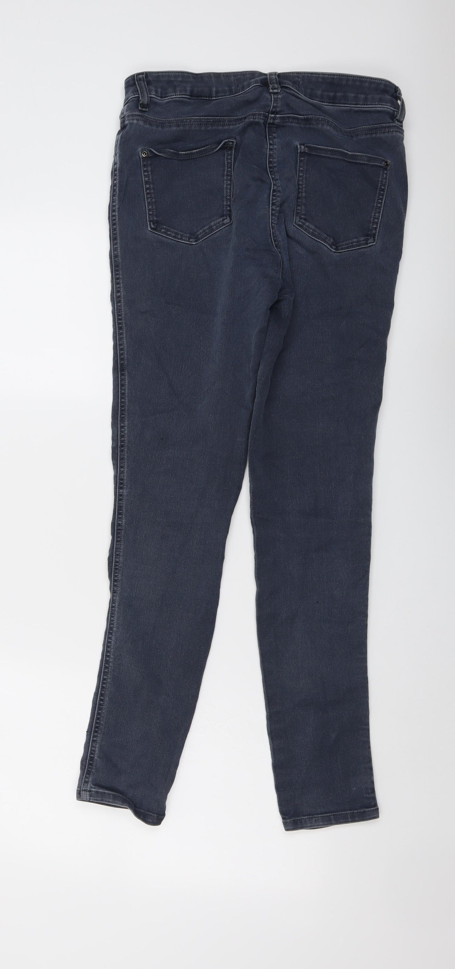 NEXT Womens Blue Cotton Jegging Jeans Size 12 L28 in Regular Button
