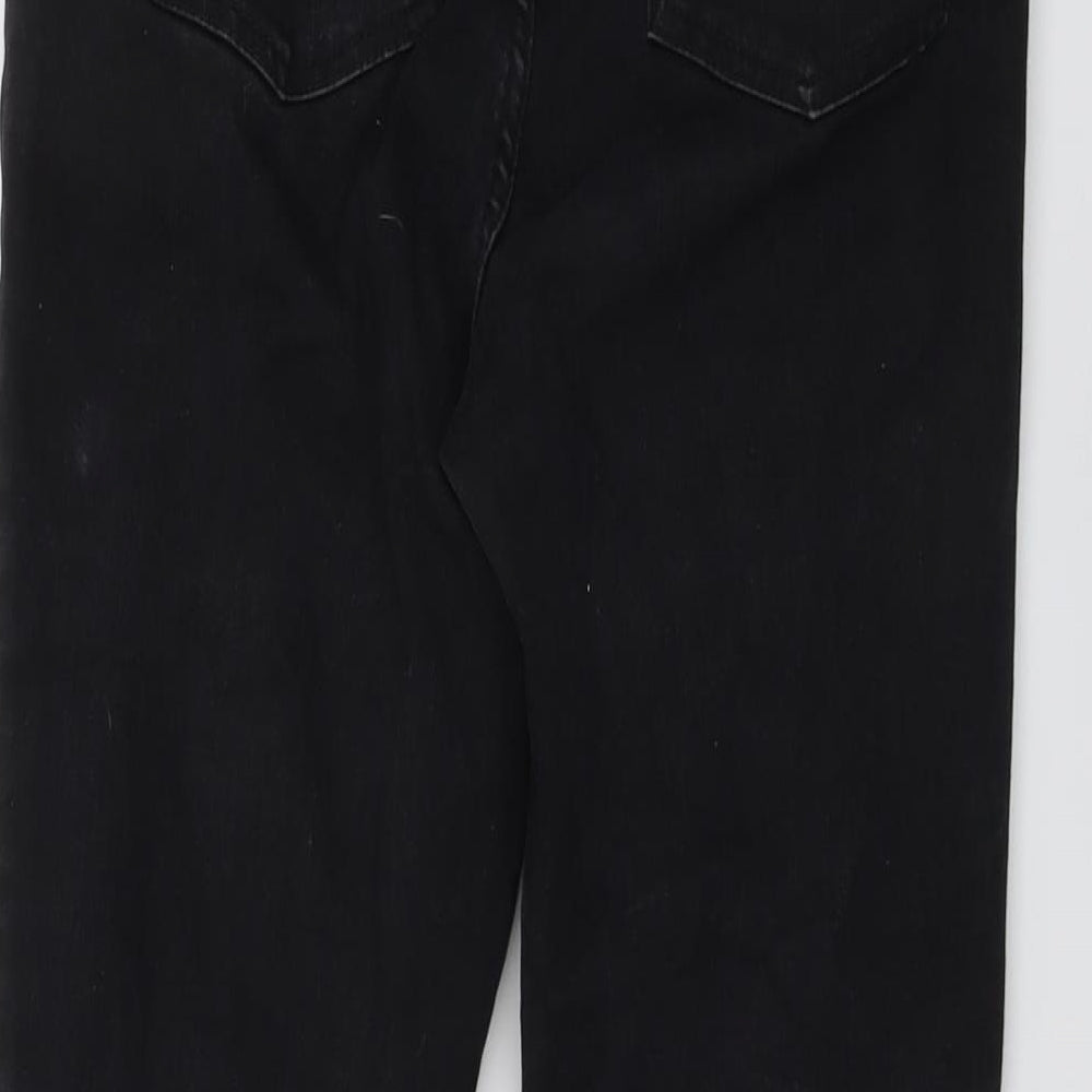 New Look Womens Black Cotton Skinny Jeans Size 12 L25 in Regular Button