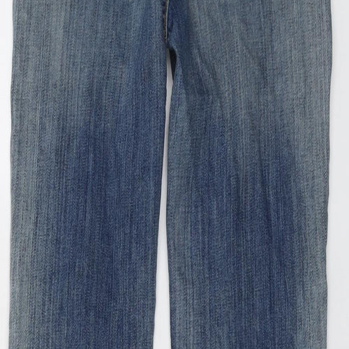 Levi's Womens Blue Cotton Bootcut Jeans Size 26 in L30 in Regular Button