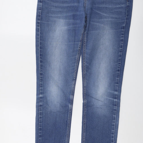 Oasis Womens Blue Cotton Skinny Jeans Size 30 in L30 in Regular Button