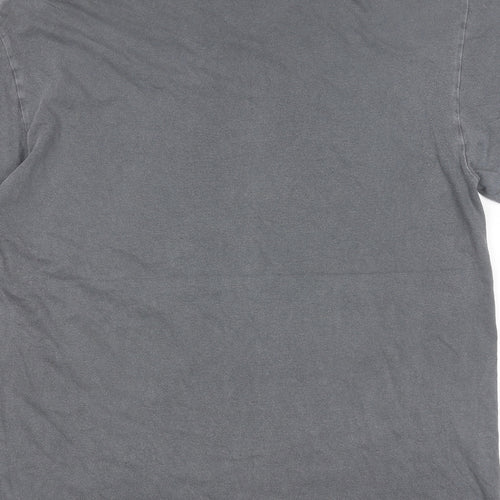 Port & Company Mens Grey Cotton T-Shirt Size L Round Neck - Last chance Gas