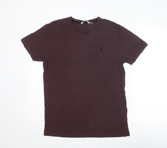 NEXT Mens Purple Cotton T-Shirt Size M Round Neck