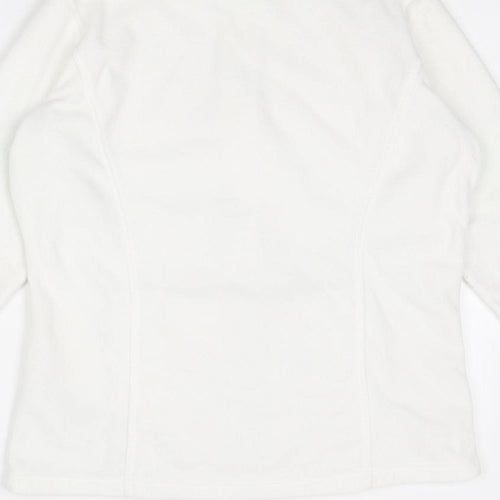 Marks and Spencer Womens White Jacket Size 10 Zip