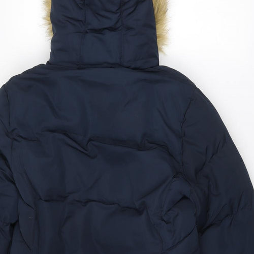 SoulCal&Co Womens Blue Puffer Jacket Jacket Size 12 Zip