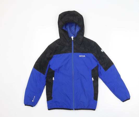 Regatta Boys Blue Colourblock Jacket Size 9-10 Years Zip