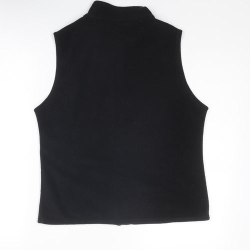 Marks and Spencer Womens Black Gilet Jacket Size 14 Zip