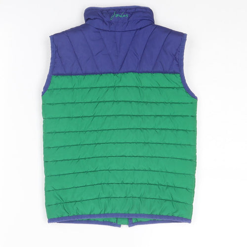 Joules Boys Green Colourblock Gilet Jacket Size 5 Years Zip